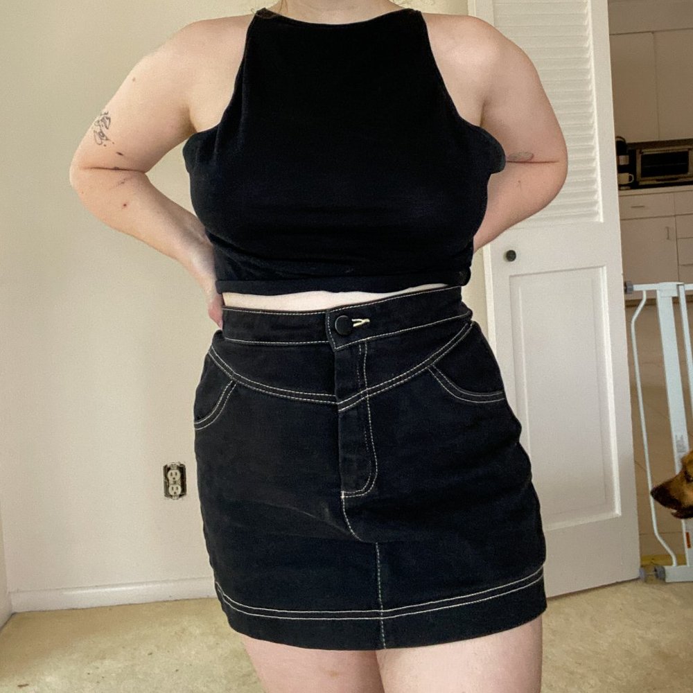 Zara black mini skirt